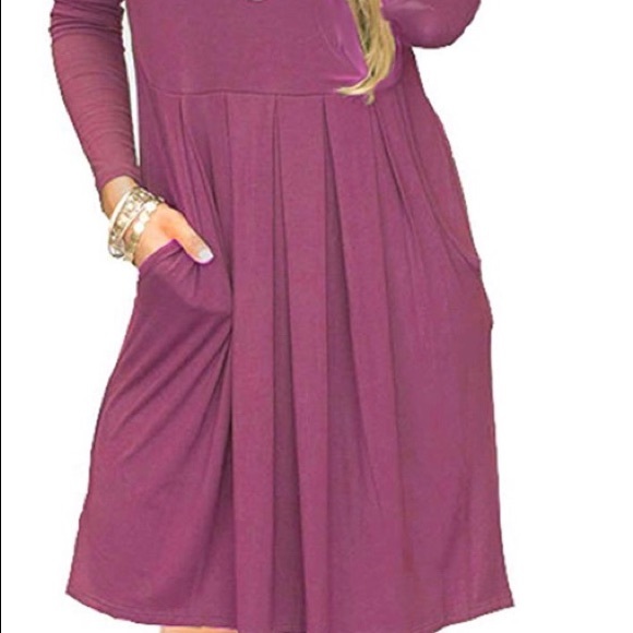 Knee length fall dress, comes in S,M,L,XL - Picture 5 of 8